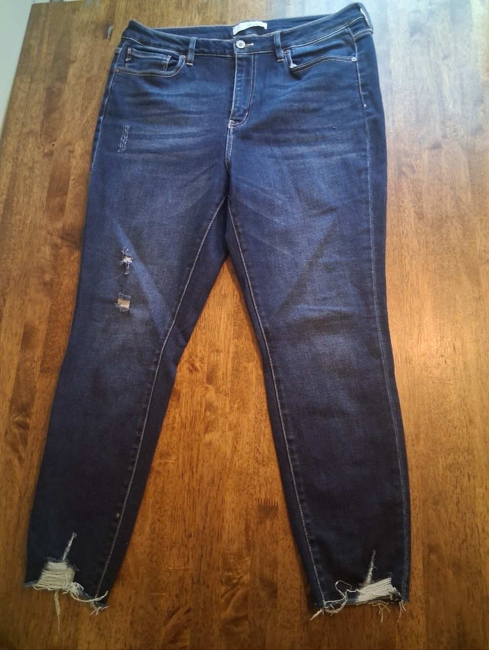 KanCan Dark Wash Distressed Denim Skinny Jeans 39578 XL